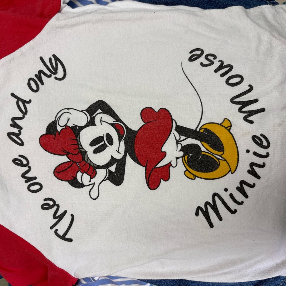 Minnie Mouse Kids Shirt - Red and White